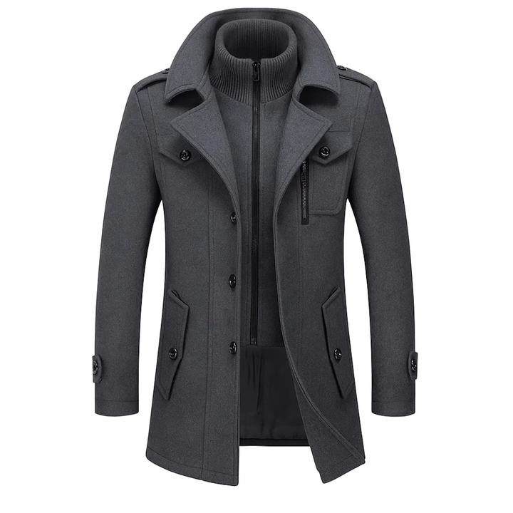 Herren Zweiteiliger Wintermantel – Langes Modell