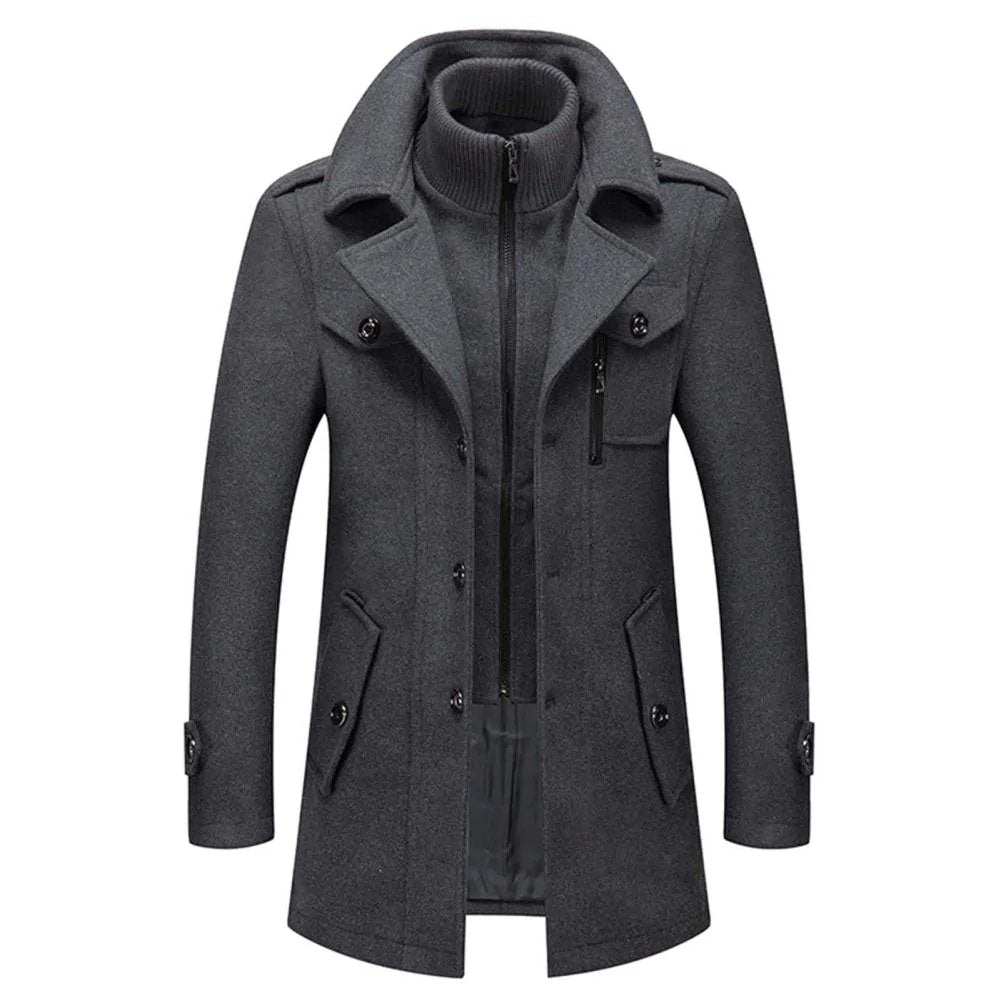 Herren Zweiteiliger Wintermantel – Langes Modell