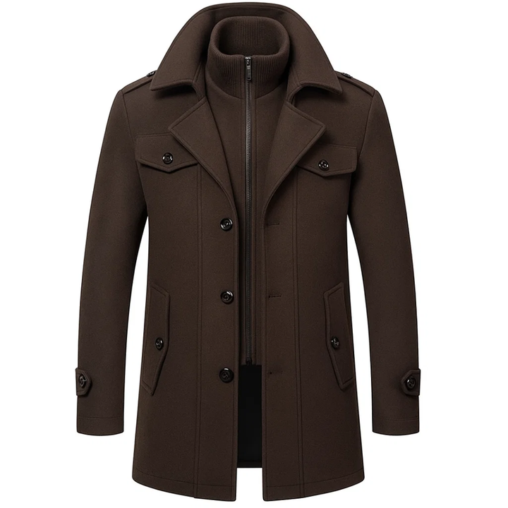 Herren Zweiteiliger Wintermantel – Langes Modell