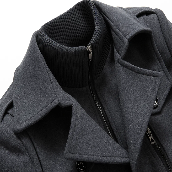 Herren Zweiteiliger Wintermantel – Langes Modell