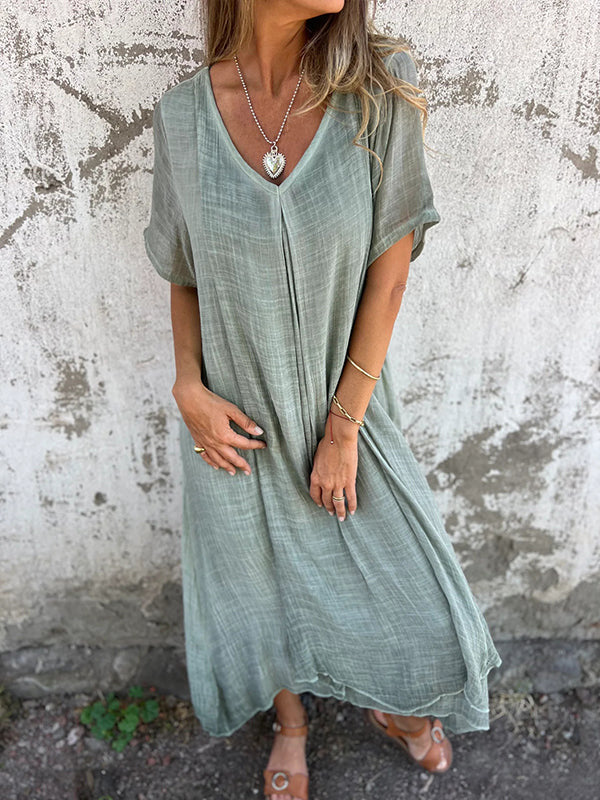 ELINE – KLEID MIT V-AUSSCHNITT