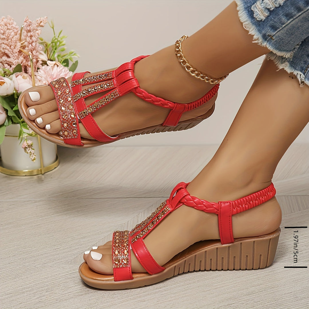 TRUDY – ORTHOPÄDISCHE SANDALEN IM IBIZA-STIL MIT KEILABSATZ
