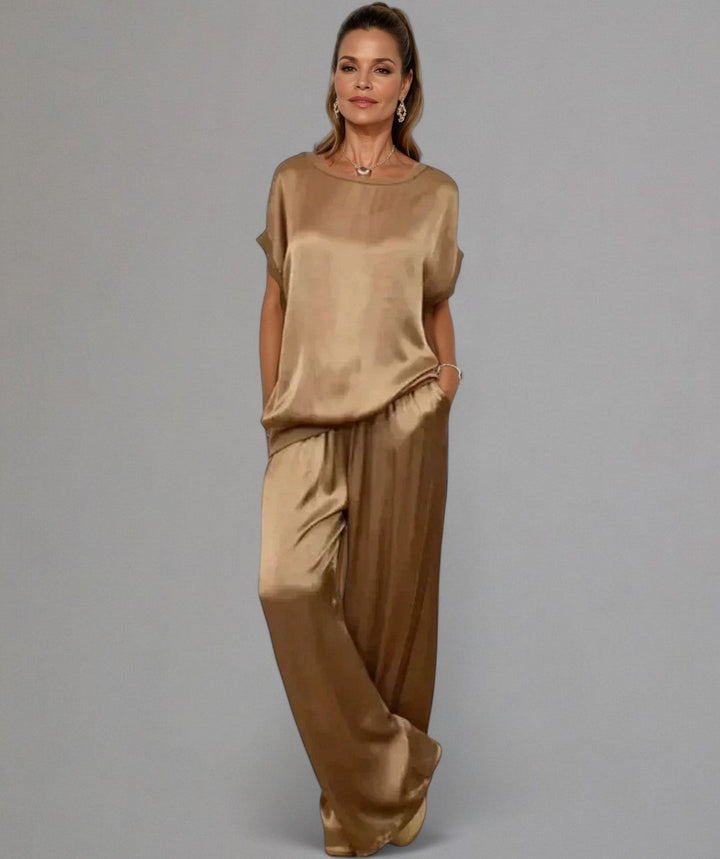 ALYRA - SET MIT SATINSTRUKTUR