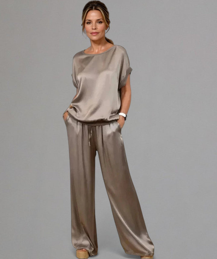 ALYRA - SET MIT SATINSTRUKTUR