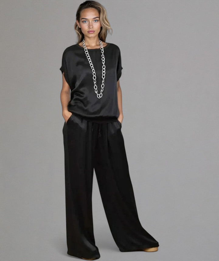 ALYRA - SET MIT SATINSTRUKTUR