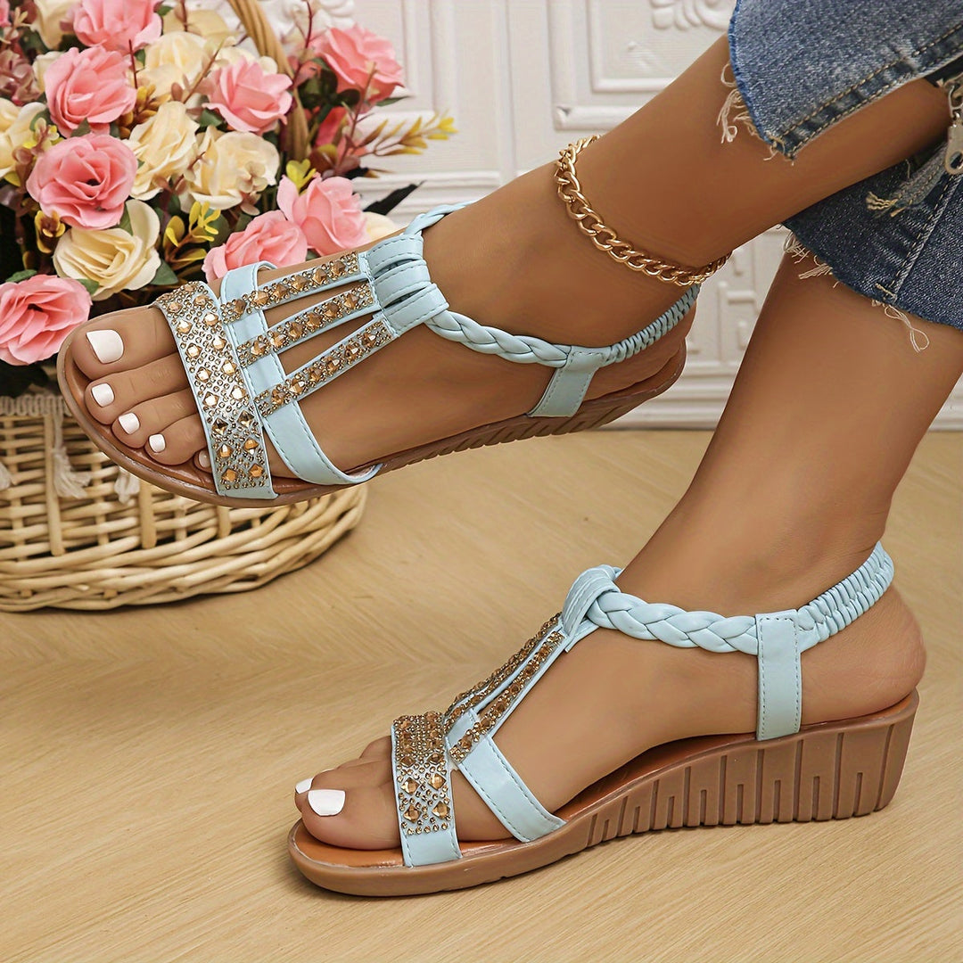 TRUDY – ORTHOPÄDISCHE SANDALEN IM IBIZA-STIL MIT KEILABSATZ