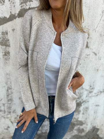 AVY - LEICHTE JACKE MIT RUNDHALSAUSSCHNITT