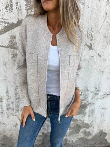 AVY - LEICHTE JACKE MIT RUNDHALSAUSSCHNITT