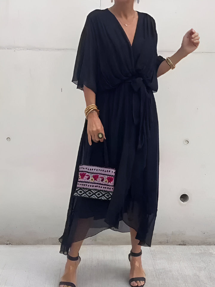 MONIQUE - KLEID MIT V-AUSSCHNITT