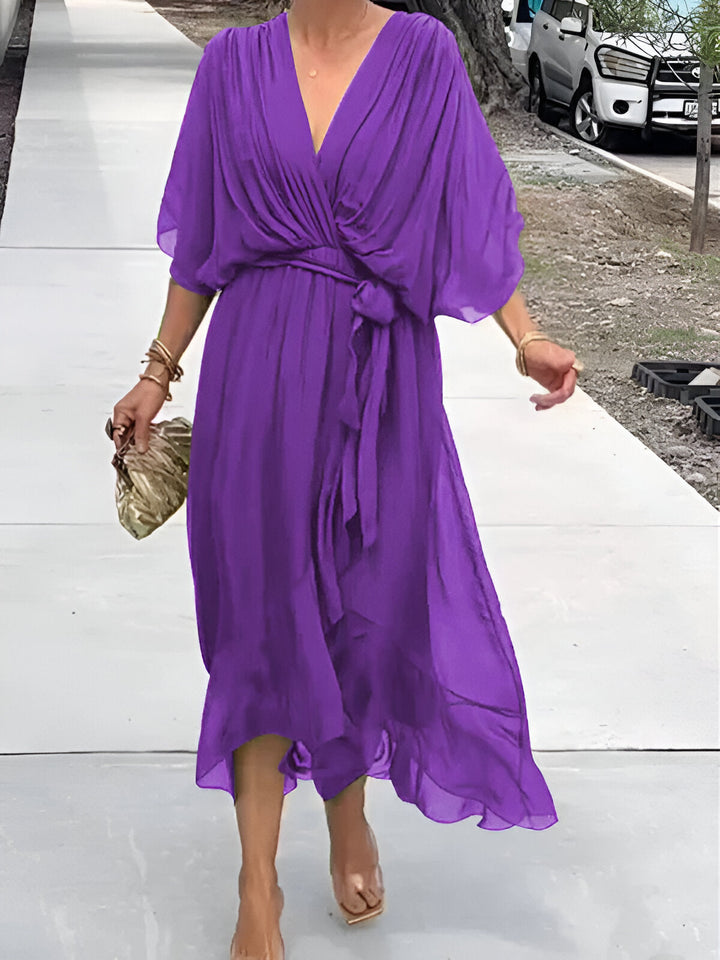 MONIQUE - KLEID MIT V-AUSSCHNITT