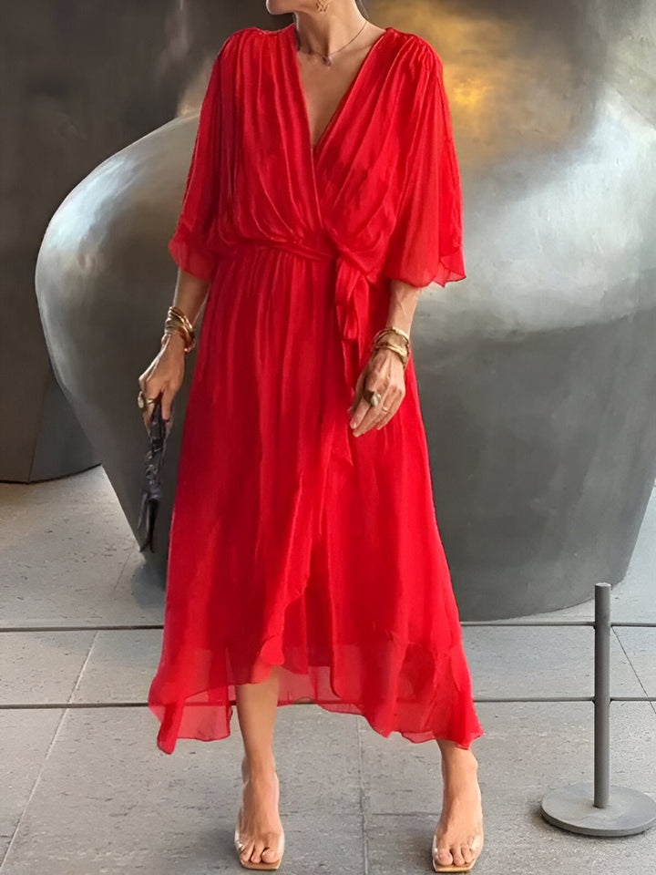 MONIQUE - KLEID MIT V-AUSSCHNITT