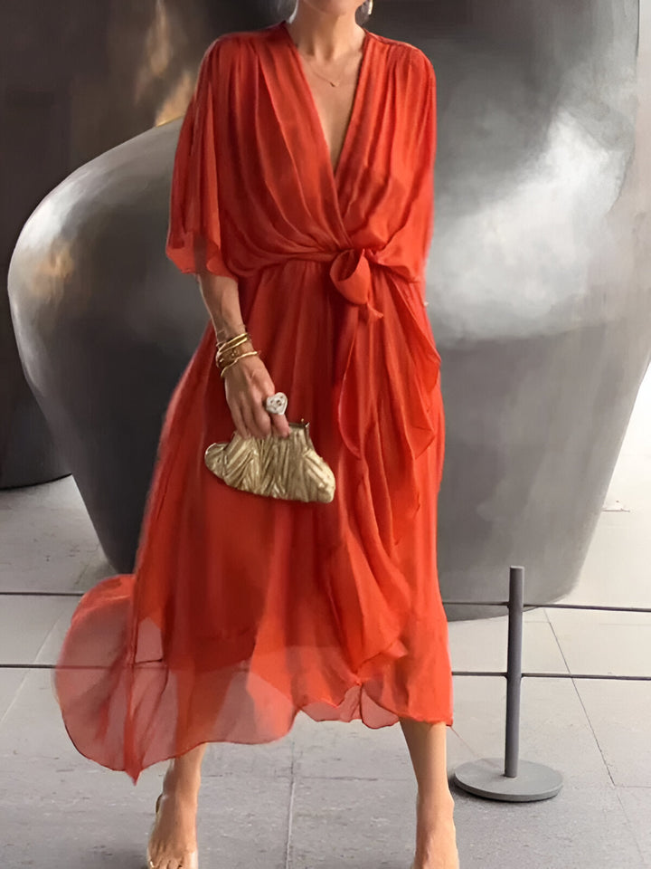 MONIQUE - KLEID MIT V-AUSSCHNITT