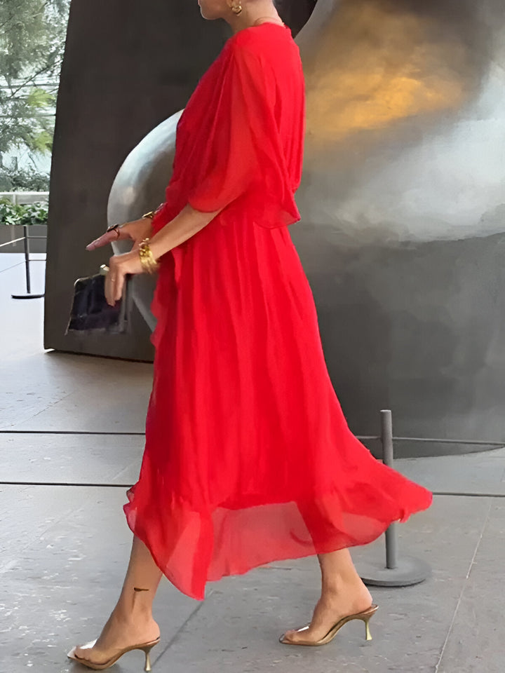 MONIQUE - KLEID MIT V-AUSSCHNITT