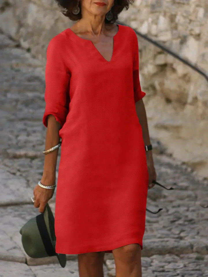 JOSE - KLEID MIT V-AUSCHNITT