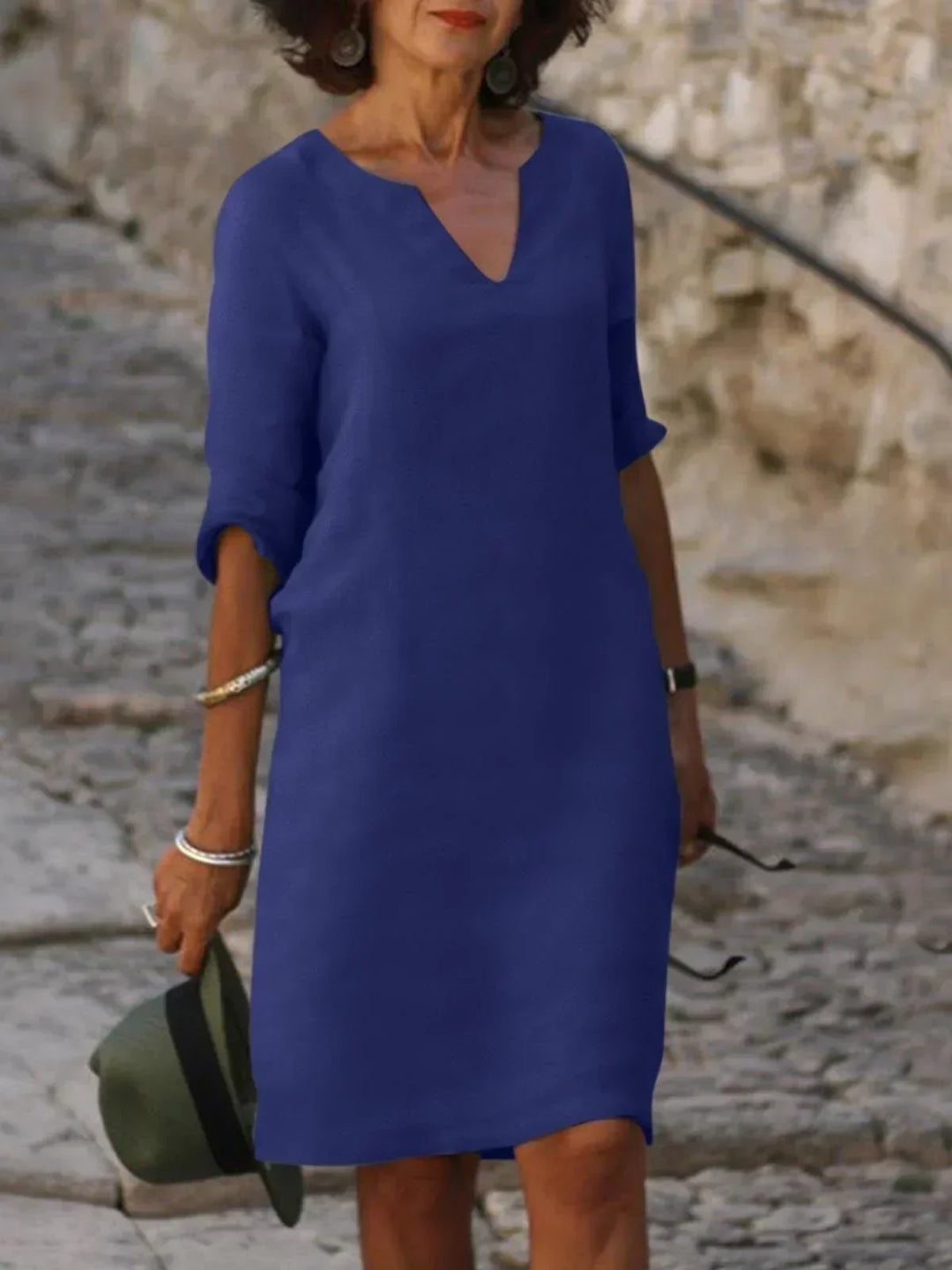 JOSE - KLEID MIT V-AUSCHNITT