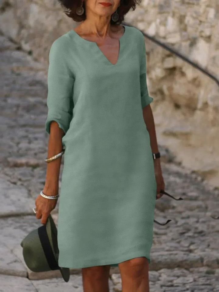 JOSE - KLEID MIT V-AUSCHNITT