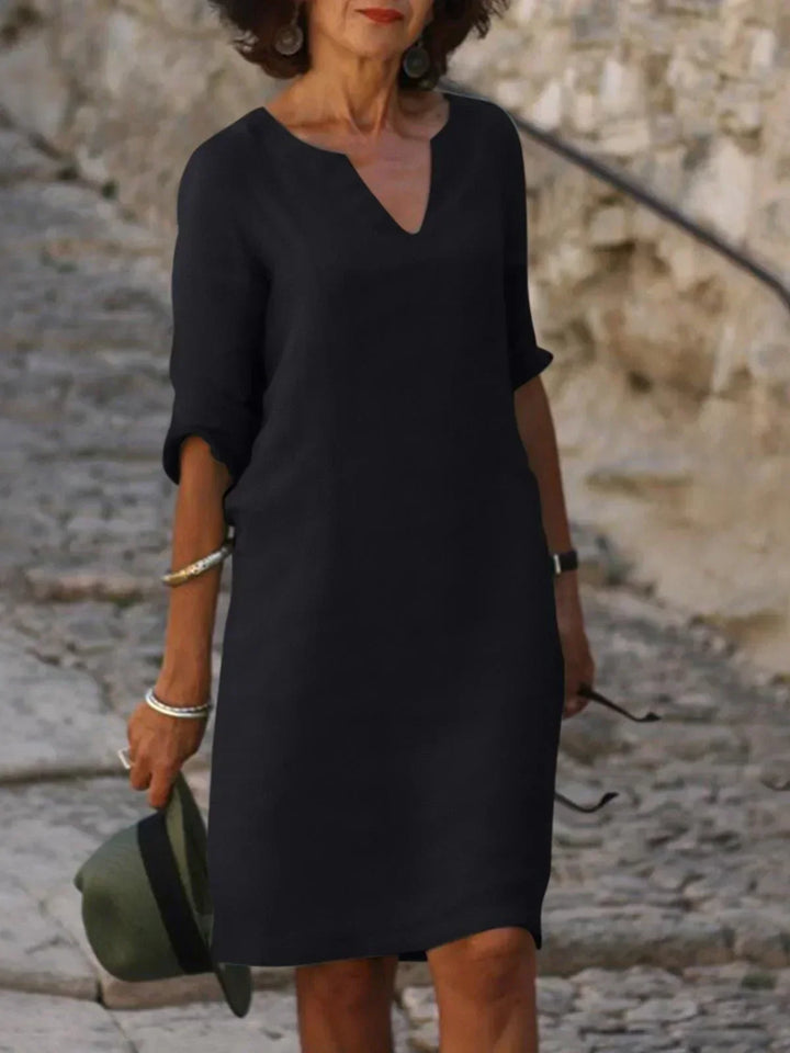 JOSE - KLEID MIT V-AUSCHNITT