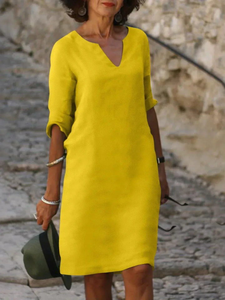 JOSE - KLEID MIT V-AUSCHNITT